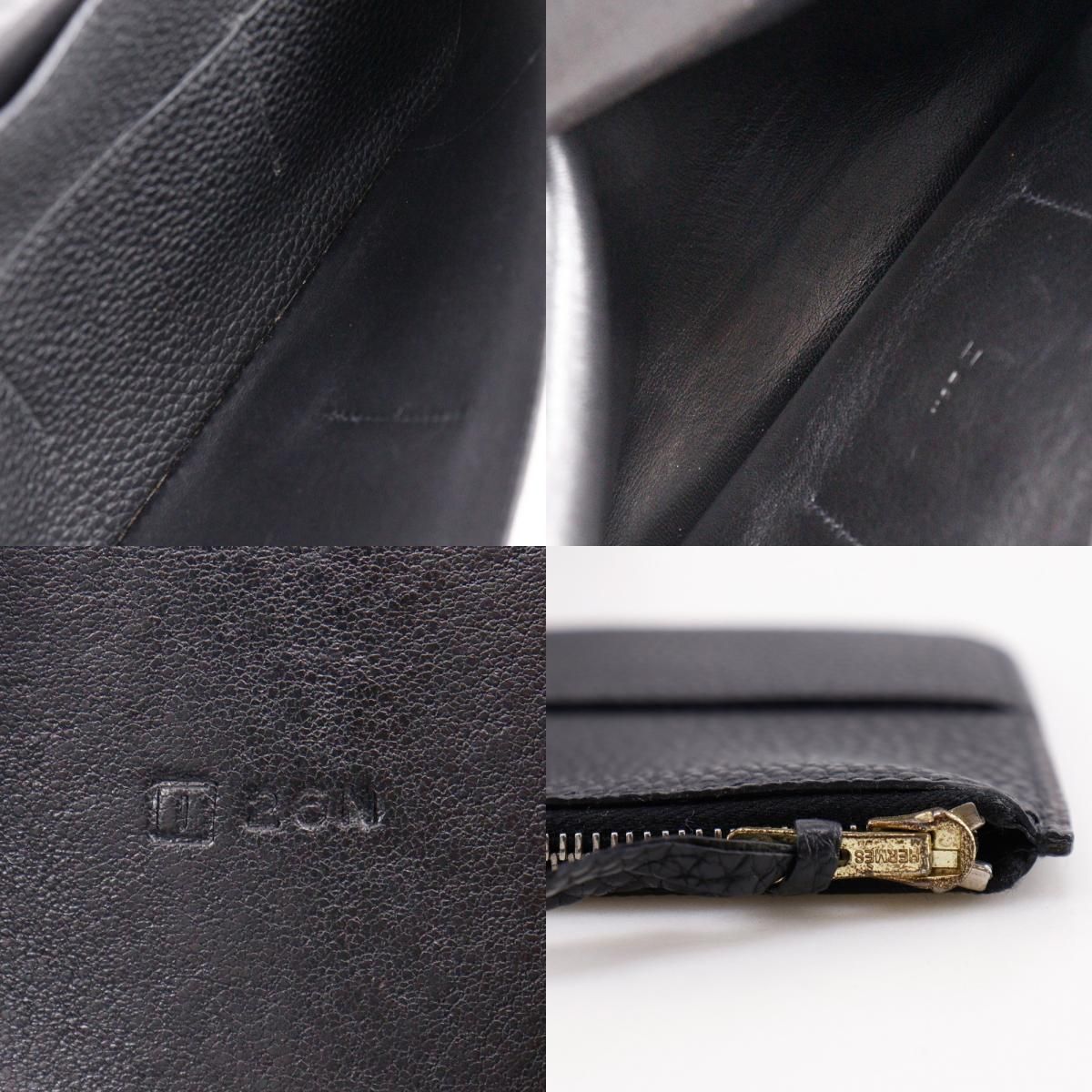 Hermes Dogon GM Taurillon Clemence Black Gold I Wallet — view 9
