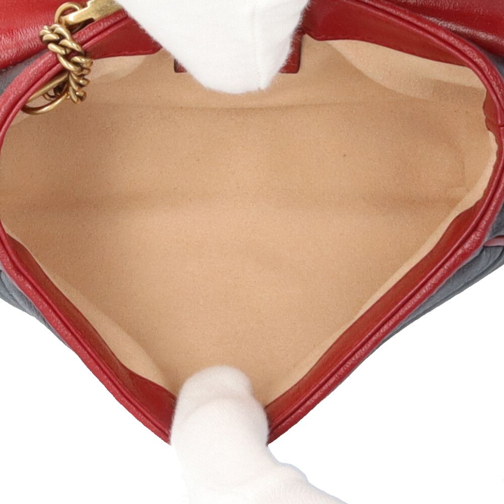Gucci Super Mini Bag GG Marmont Leather Black — view 8
