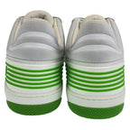 Gucci Basket 11.5 White Green GG Canvas Leather Low Cut Lace Up Sneaker — view 4