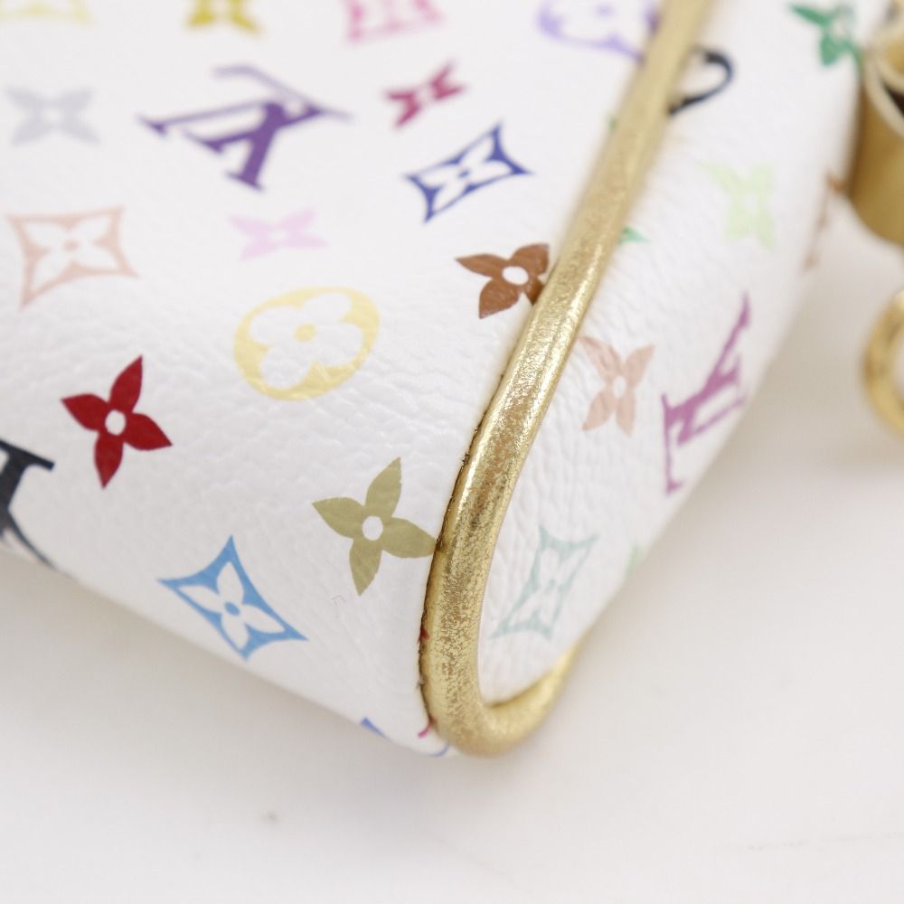 Louis Vuitton Kate Pouch Monogram Multicolor Blanc White Clutch — view 7
