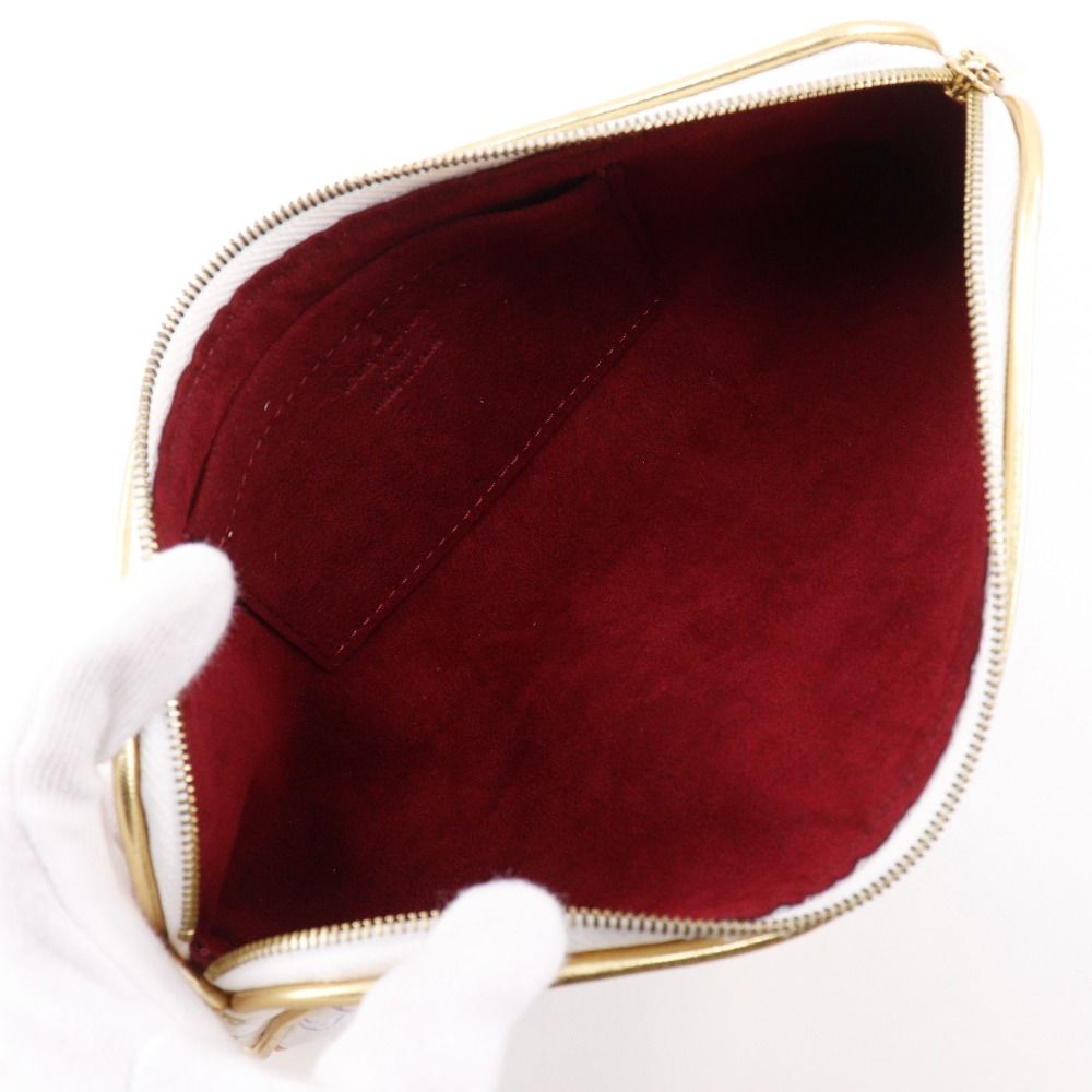 Louis Vuitton Kate Pouch Monogram Multicolor Blanc White Clutch — view 8