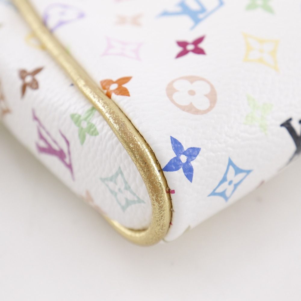 Louis Vuitton Kate Pouch Monogram Multicolor Blanc White Clutch — view 5