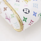 Louis Vuitton Kate Pouch Monogram Multicolor Blanc White Clutch — view 6