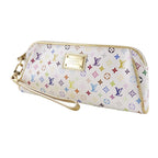 Louis Vuitton Kate Pouch Monogram Multicolor Blanc White Clutch — view 2