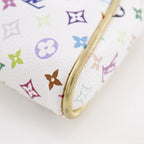 Louis Vuitton Kate Pouch Monogram Multicolor Blanc White Clutch — view 4