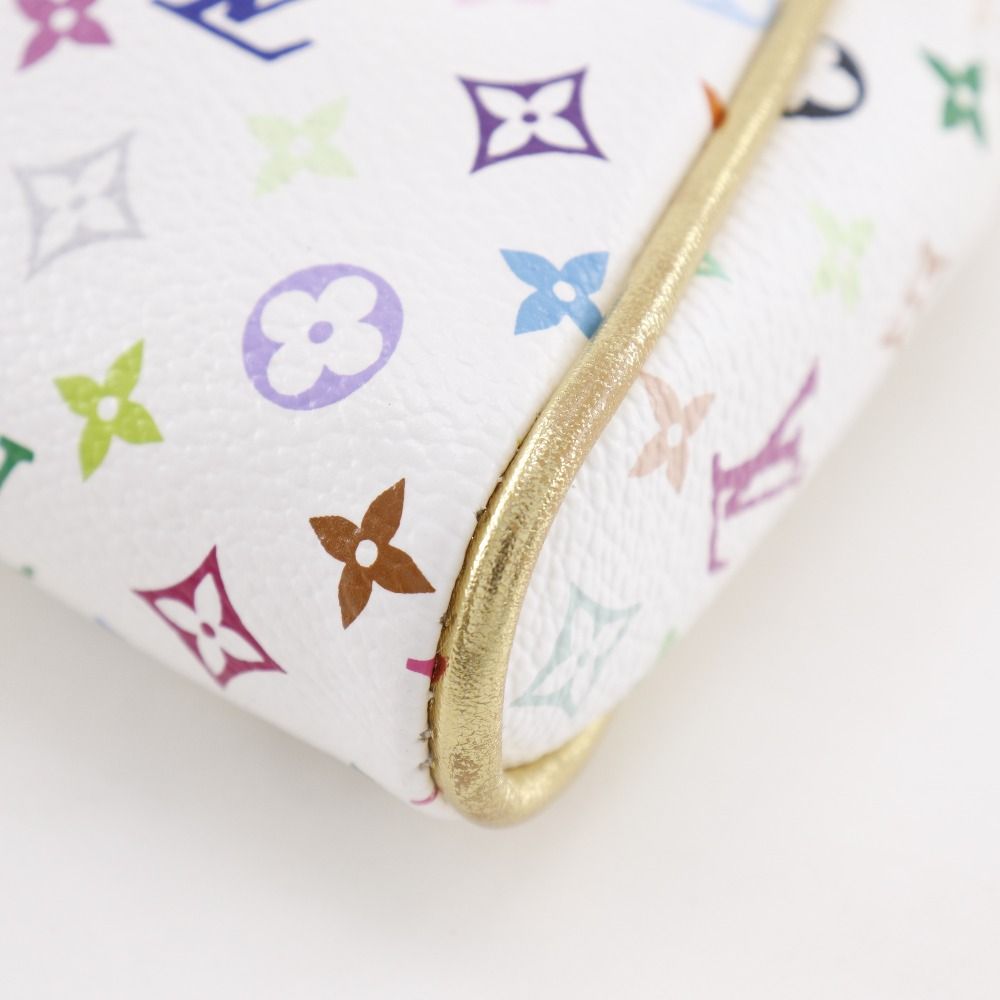 Louis Vuitton Kate Pouch Monogram Multicolor Blanc White Clutch — view 4