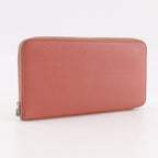 Hermes Azap Long Silk in Veau Flamingo Pink Wallet — view 3