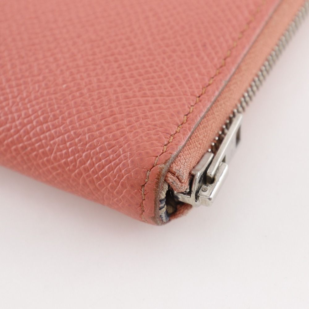 Hermes Azap Long Silk in Veau Flamingo Pink Wallet — view 5