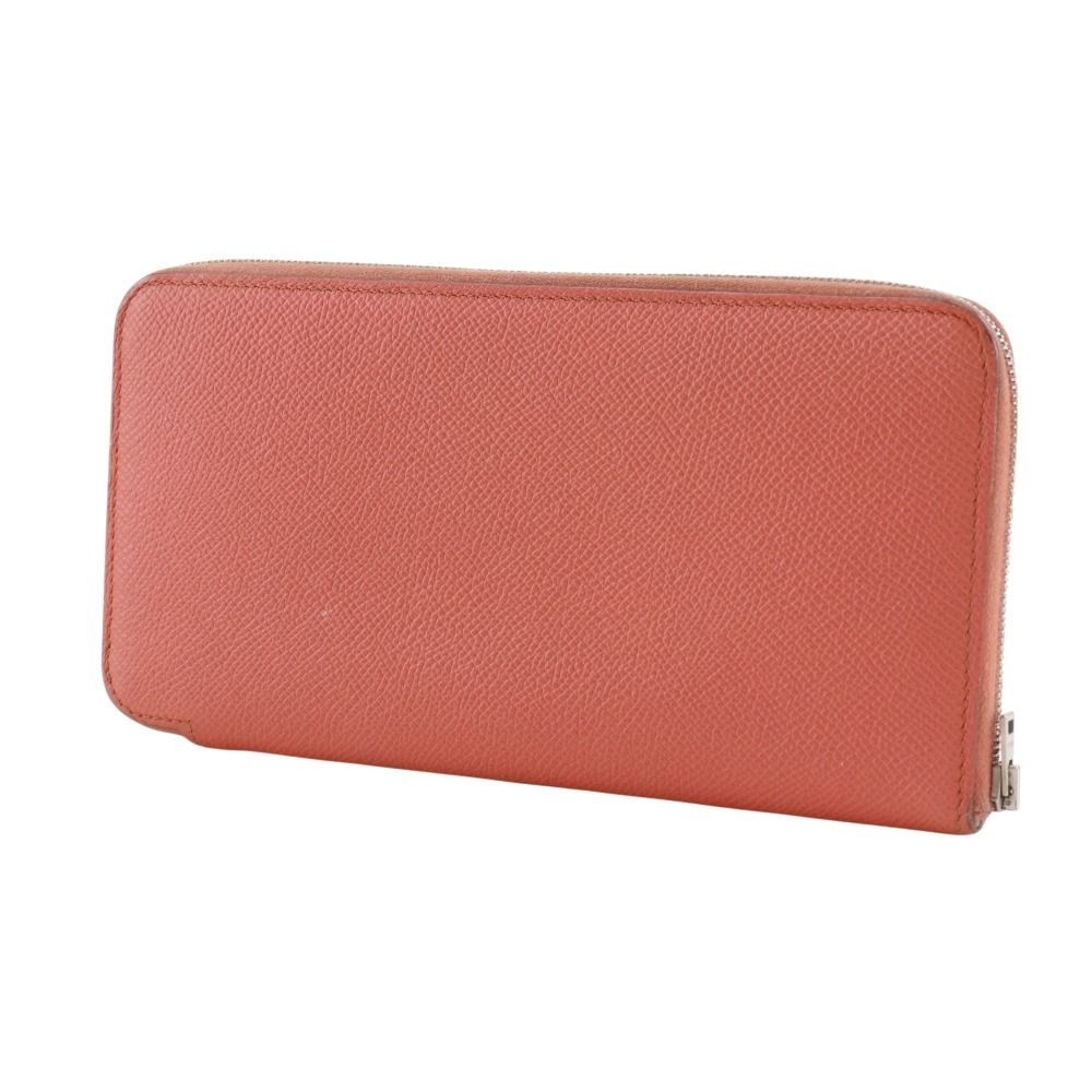 Hermes Azap Long Silk in Veau Flamingo Pink Wallet — view 2