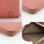 Hermes Azap Long Silk in Veau Flamingo Pink Wallet — view 9