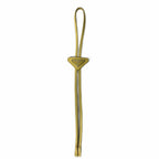 Prada Saffiano Triangle Logo Loupe Tie Leather Tie Yellow — view 3