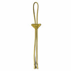 Prada Saffiano Triangle Logo Loupe Tie Leather Tie Yellow — view 5