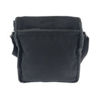 Prada Tessuto Logo Black Silver Nylon Shoulder Bag — view 2