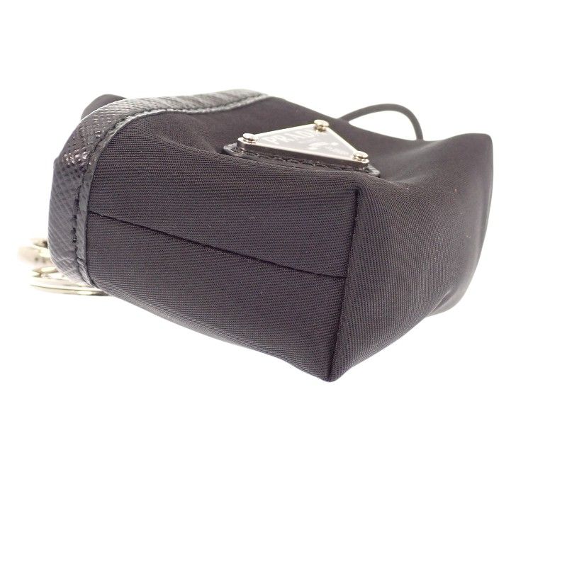Prada Re-Nylon Mini Pouch Kitchen Air Pods Pro Case Charm Nylon Black — view 4