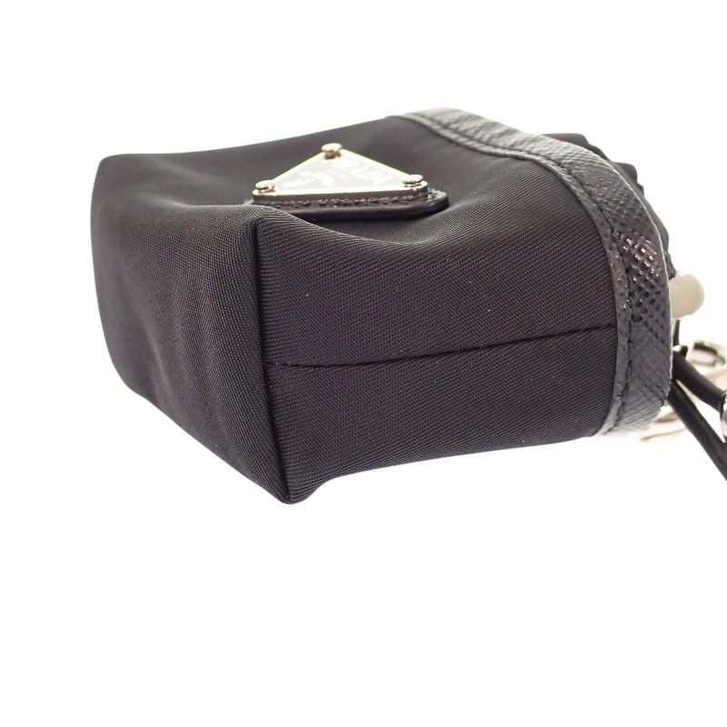 Prada Re-Nylon Mini Pouch Kitchen Air Pods Pro Case Charm Nylon Black — view 5
