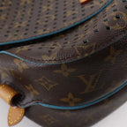 Louis Vuitton Saumur PM Monogram Perfoux Turquoise Brown — view 4