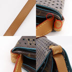 Louis Vuitton Saumur PM Monogram Perfoux Turquoise Brown — view 9