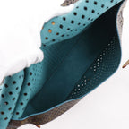 Louis Vuitton Saumur PM Monogram Perfoux Turquoise Brown — view 7