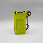 Loewe Shoulder Bag Gate Pocket Pouch Smiley Wink Yellow Brown Leather — view 2