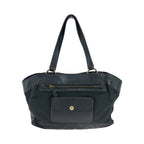 Prada Vitello Daino Tessuto Black Leather Nylon Shoulder Bag — view 2