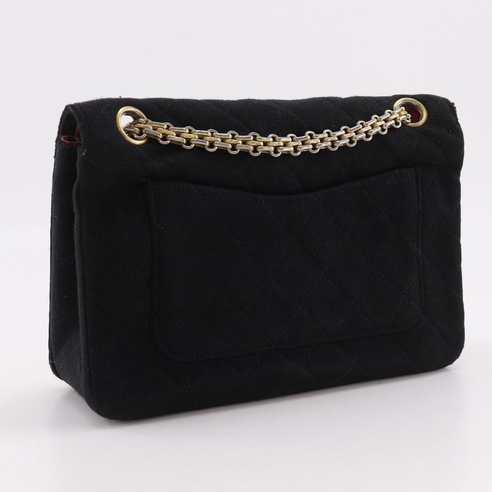Chanel Chain Shoulder Quilted Cotton Black Bag — view 3
