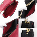Chanel Chain Shoulder Quilted Cotton Black Bag — view 7