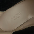 Gucci Short Boots Shoes Leather Black Double Bijoux Belt Side Gore GG Marmont — view 7