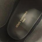 Louis Vuitton Squad Line Monogram Boots Short Shoes Leather Black White Logo — view 7