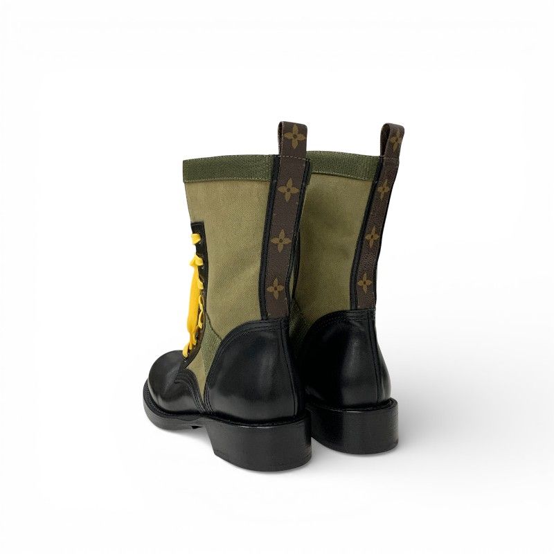 Louis Vuitton Metropolis Line Monogram Boots Short Shoes Leather Canvas Black — view 4