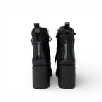 Prada Re-Nylon Short Boots Shoes Leather Black Triangle Logo — view 5