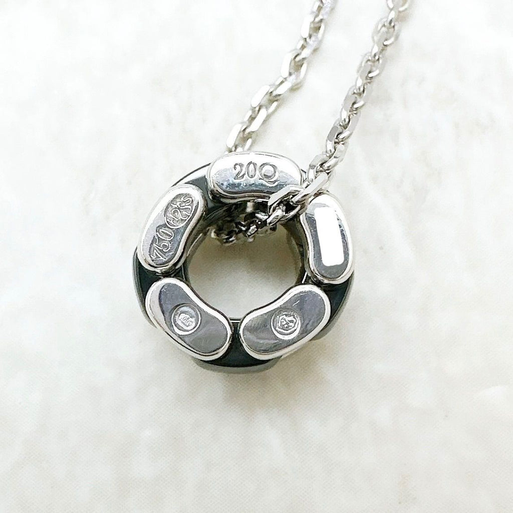 Chanel Ultra White Gold Black Ceramic Necklace .5 cm — view 4
