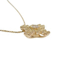 Saint Laurent Yves Cross Necklace Pendant 18k Yellow Gold Diamond YSL — view 3