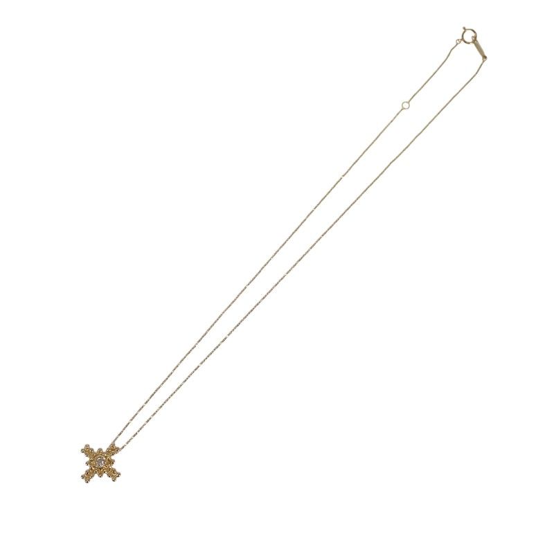 Saint Laurent Yves Cross Necklace Pendant 18k Yellow Gold Diamond YSL — view 6