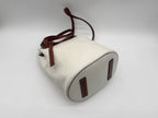 Loewe Shoulder Bag Lazo Bucket Leather White Brown — view 6