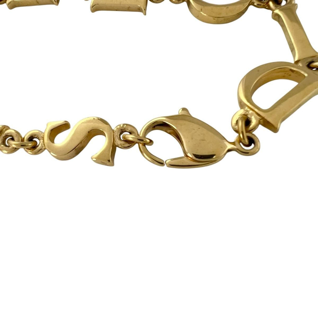 Dior Chain Bracelet Logo Paris Gold — view 9