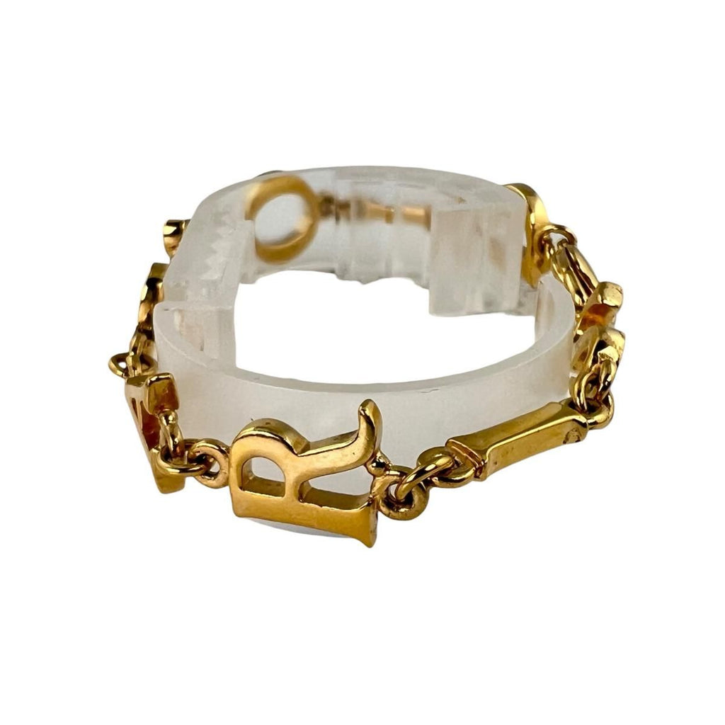Dior Chain Bracelet Logo Paris Gold — view 6