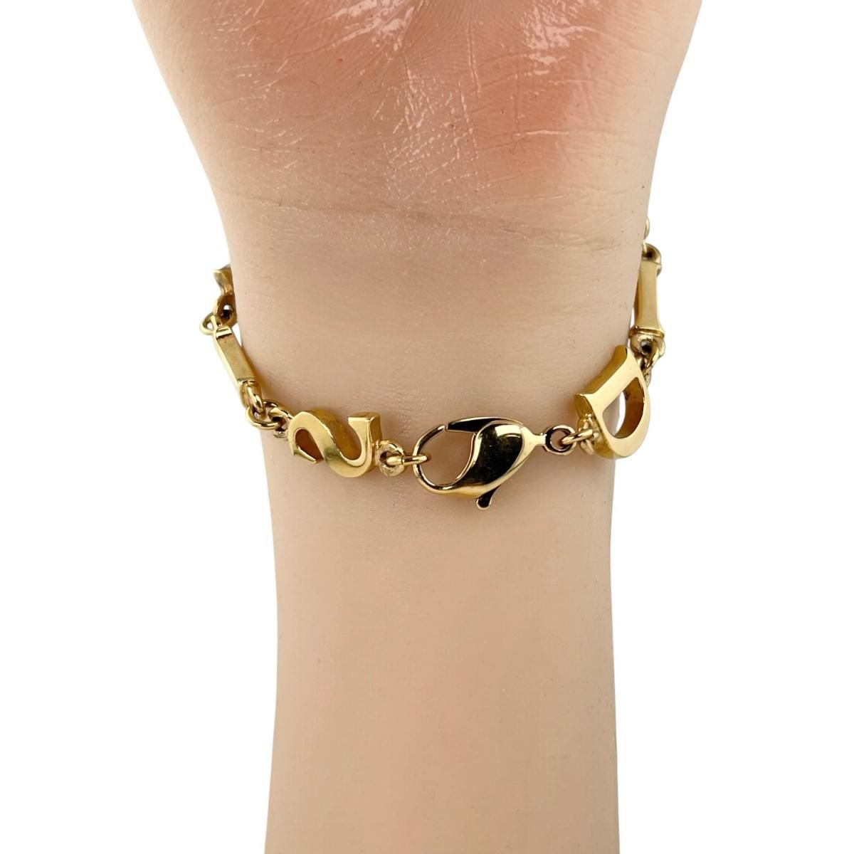 Dior Chain Bracelet Logo Paris Gold — view 3