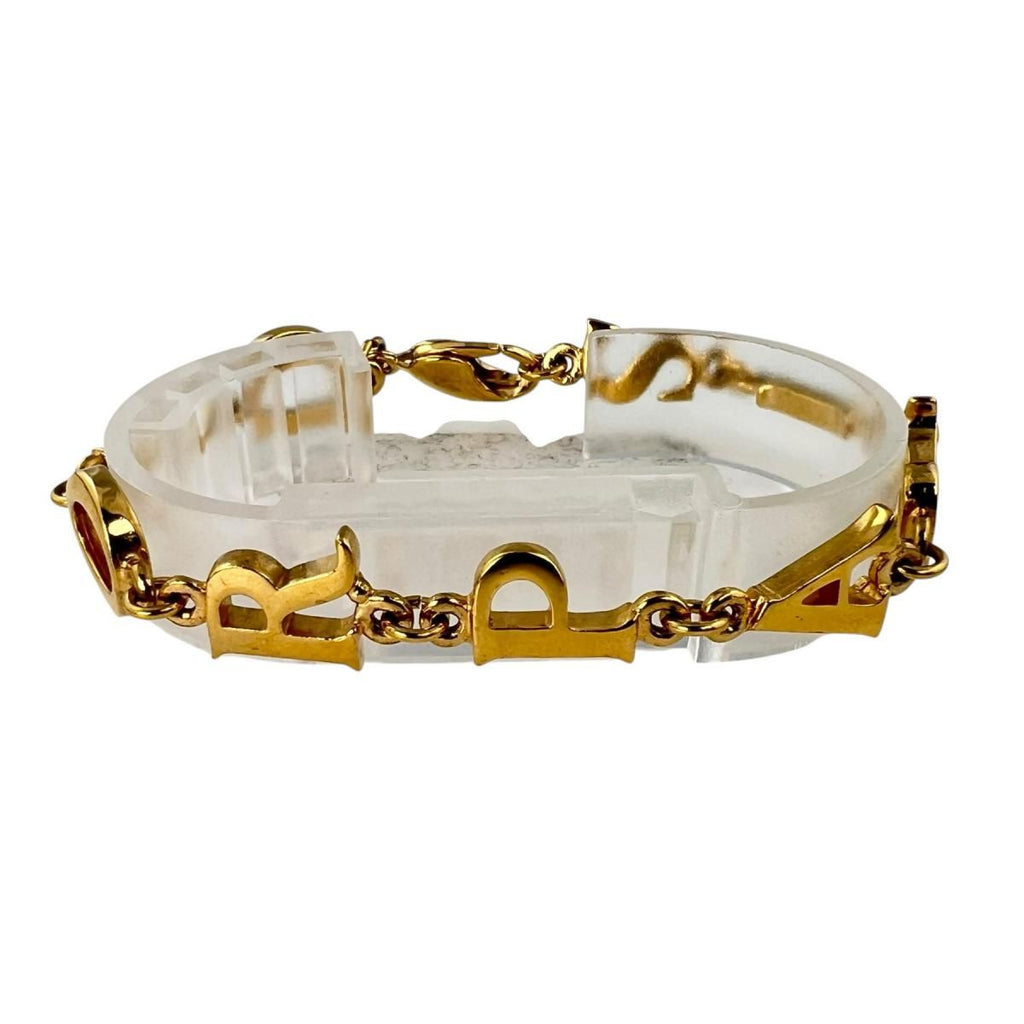 Dior Chain Bracelet Logo Paris Gold — view 4
