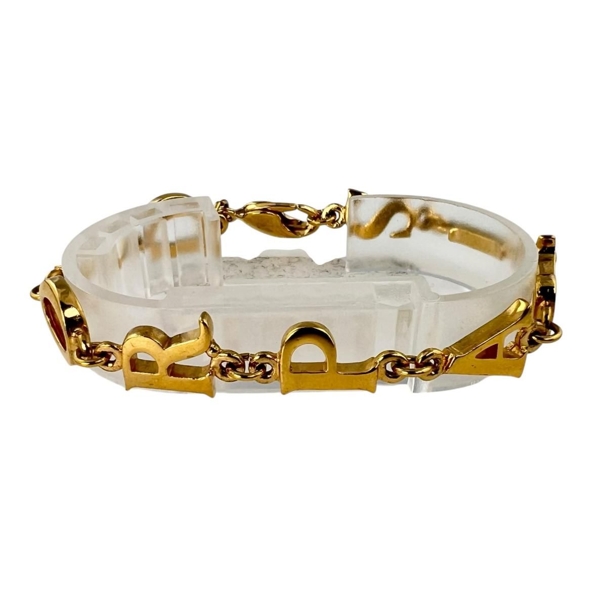 Dior Chain Bracelet Logo Paris Gold — view 4