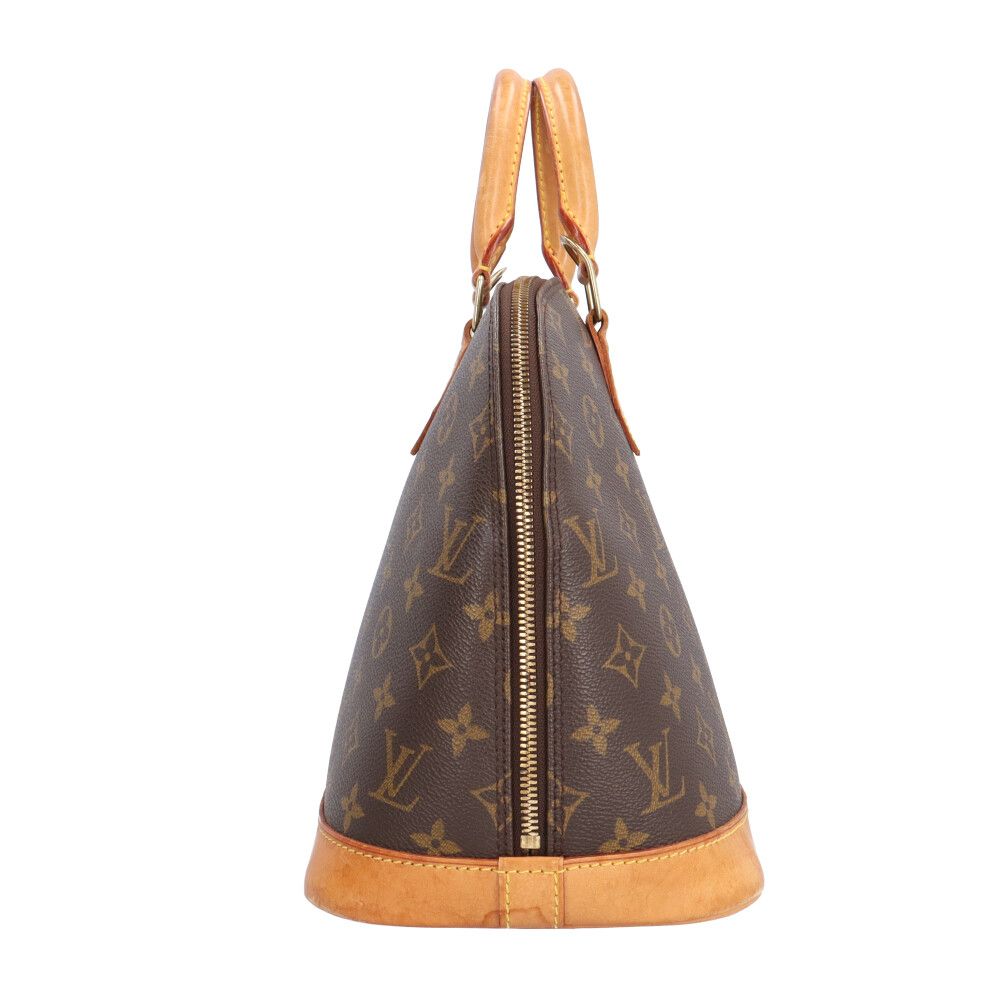 Louis Vuitton Alma Monogram Handbag Canvas Brown — view 5