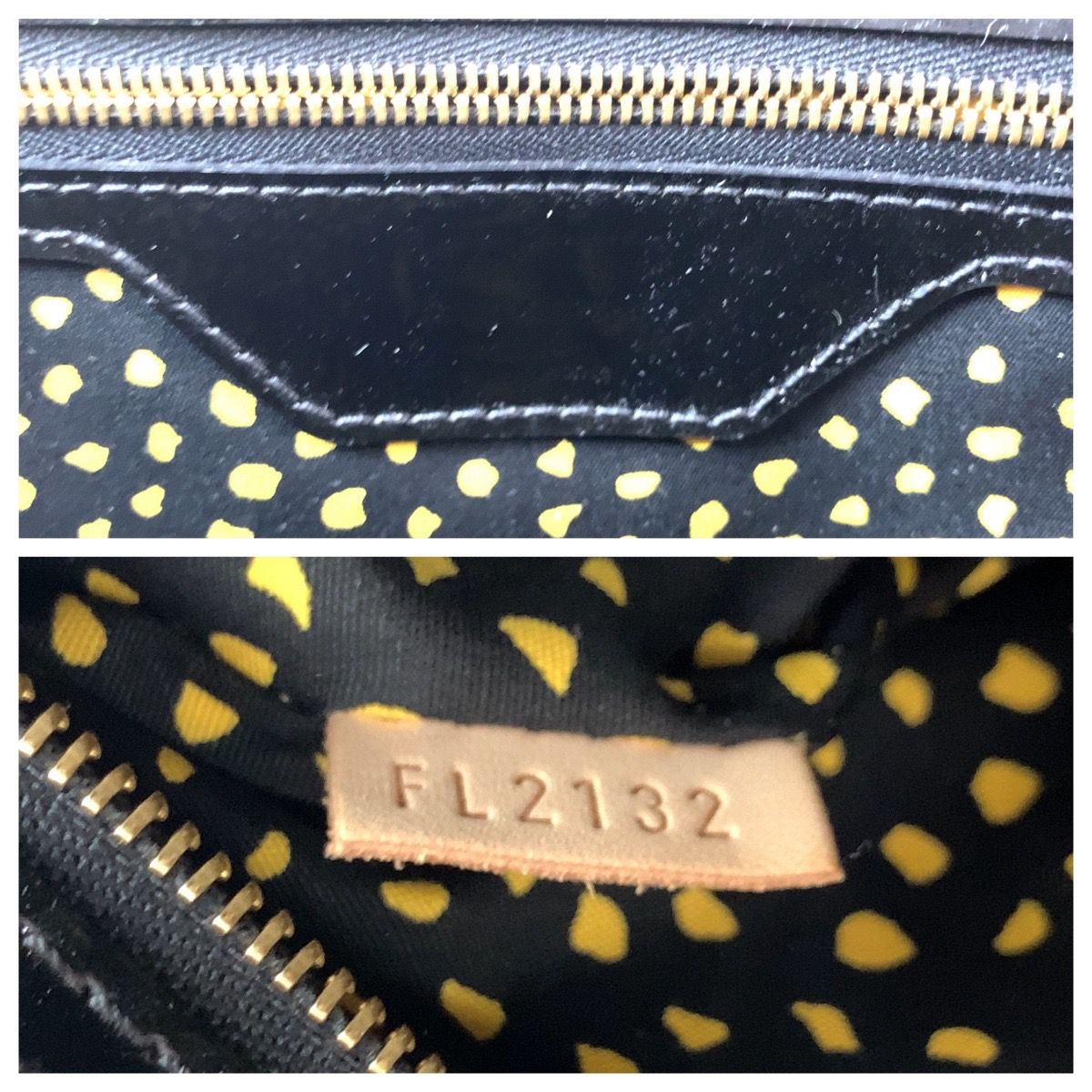 Louis Vuitton Lockit MM Jaune Yellow Black Patent Leather Handbag — view 4