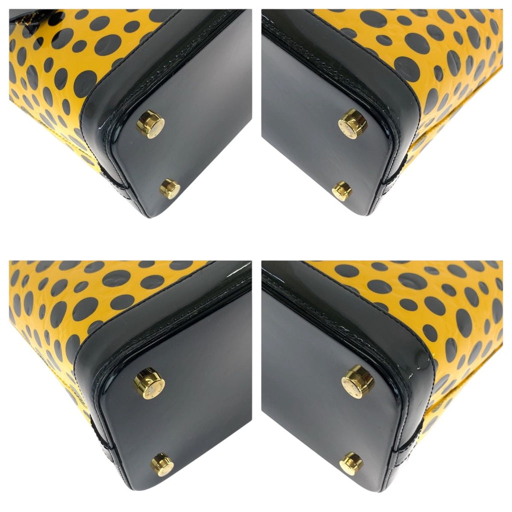 Louis Vuitton Lockit MM Jaune Yellow Black Patent Leather Handbag — view 3