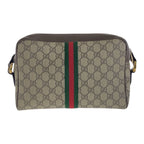 Gucci Sherry Line Ophidia Beige GG Supreme Canvas Leather Shoulder Bag — view 2