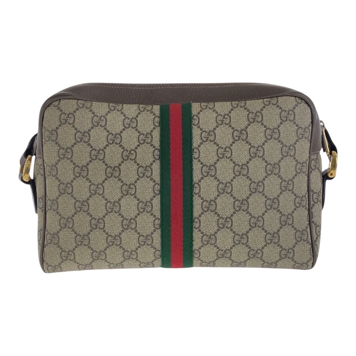 Gucci Sherry Line Ophidia Beige GG Supreme Canvas Leather Shoulder Bag — view 2