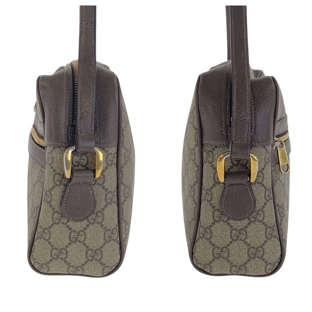 Gucci Sherry Line Ophidia Beige GG Supreme Canvas Leather Shoulder Bag — view 8