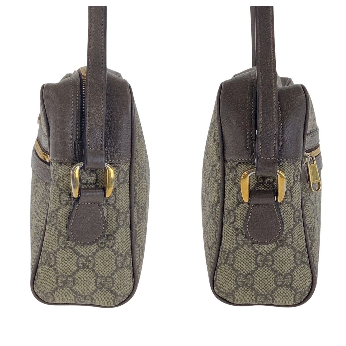 Gucci Sherry Line Ophidia Beige GG Supreme Canvas Leather Shoulder Bag — view 8