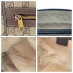 Gucci Sherry Line Ophidia Beige GG Supreme Canvas Leather Shoulder Bag — view 5