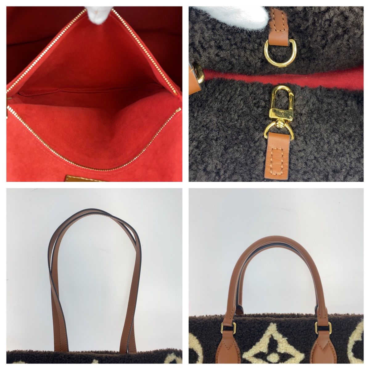 Louis Vuitton Monogram Teddy On The Go GM Black White Shoulder Bag Tote 2-Way — view 5