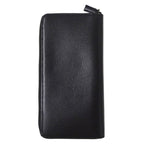 Prada Wallet Leather Black Zip Around Logo — view 2