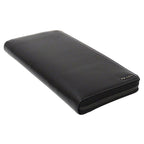 Prada Wallet Leather Black Zip Around Logo — view 3